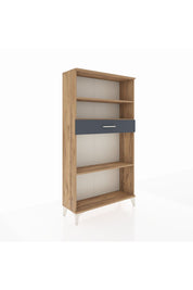 Arges Dolap 3 Raflı Tek Çekmeceli 88x30x163 Çam-Antrasit