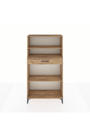 Arges Dolap 3 Raflı Tek Çekmeceli 88x30x163 Çam-Çam