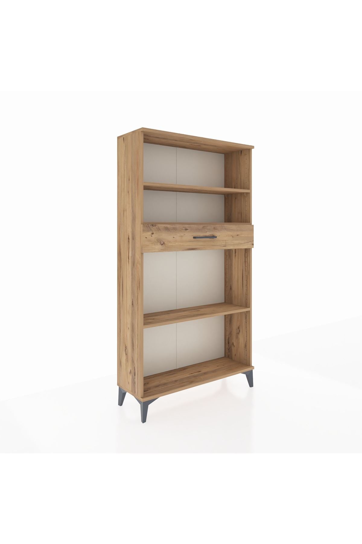 Arges Dolap 3 Raflı Tek Çekmeceli 88x30x163 Çam-Çam