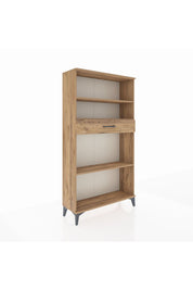 Arges Dolap 3 Raflı Tek Çekmeceli 88x30x163 Çam-Çam