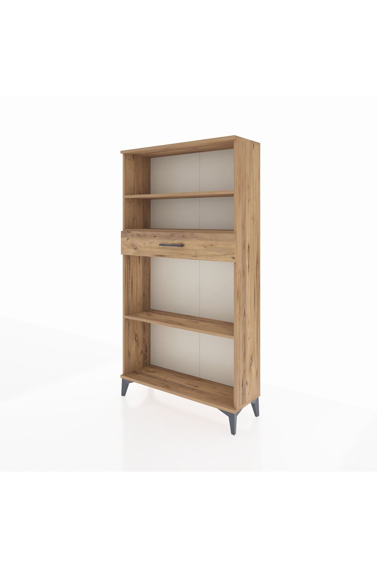 Arges Dolap 3 Raflı Tek Çekmeceli 88x30x163 Çam-Çam