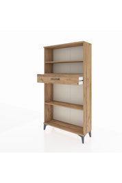 Arges Dolap 3 Raflı Tek Çekmeceli 88x30x163 Çam-Çam