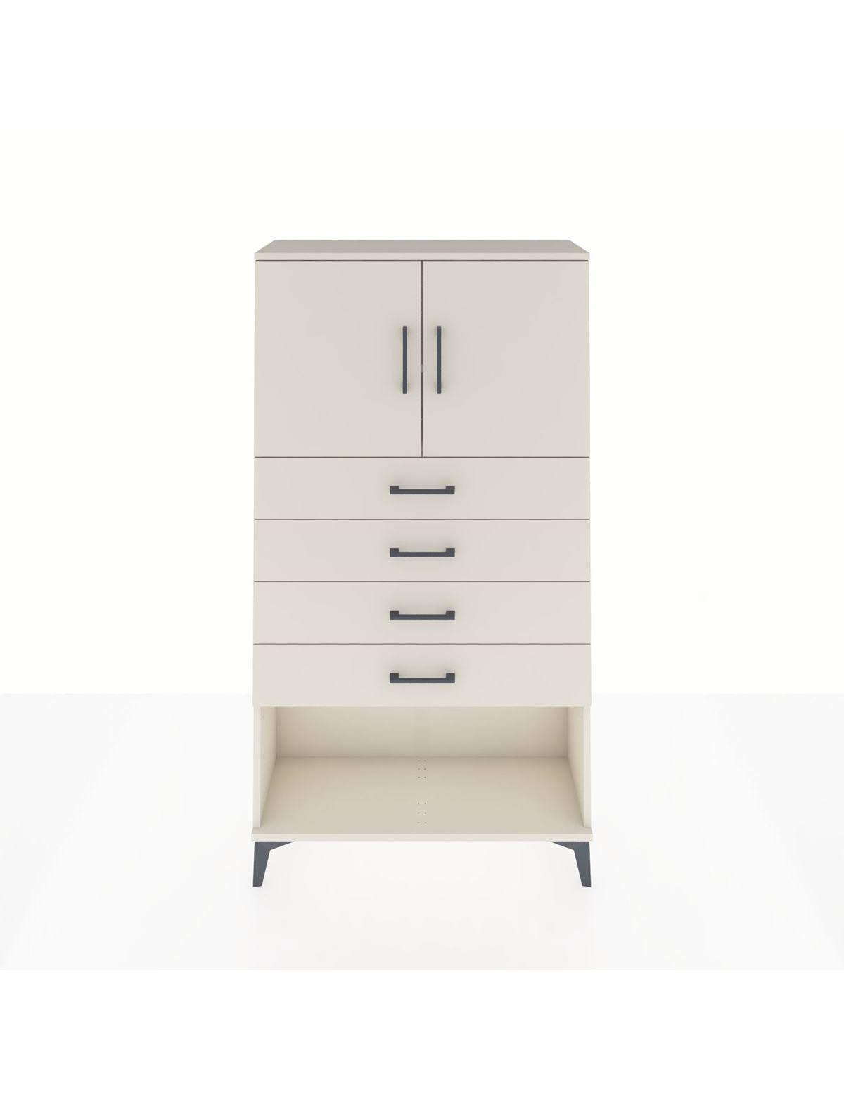 Arges Dolap 2 Raflı 4 Çekmeceli 2 Kapaklı 88x30x163 Aytaşı-Aytaşı