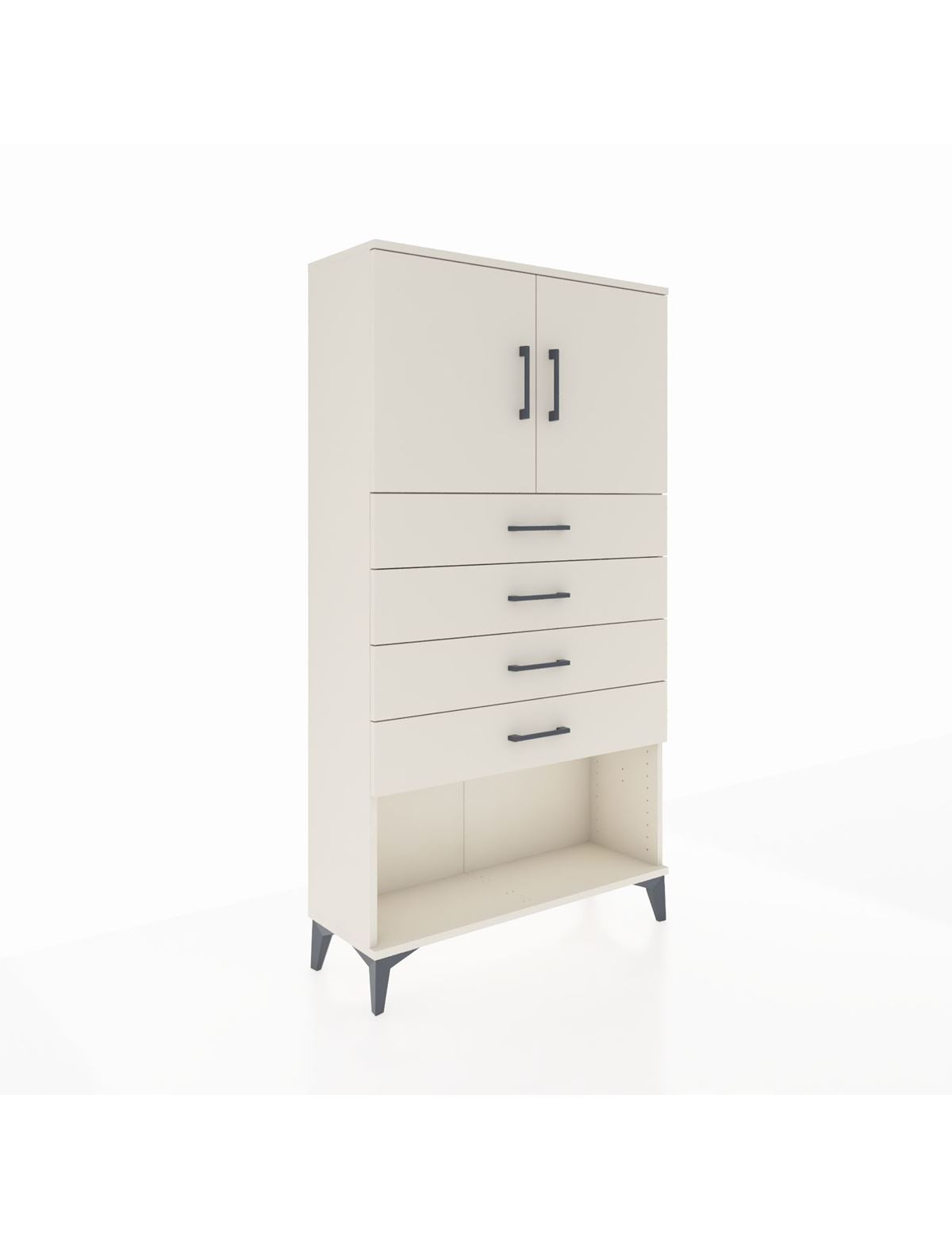 Arges Dolap 2 Raflı 4 Çekmeceli 2 Kapaklı 88x30x163 Aytaşı-Aytaşı