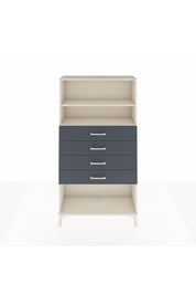 Arges Dolap 2 Raflı 4 Çekmeceli 88x30x163 Aytaşı-Antrasit