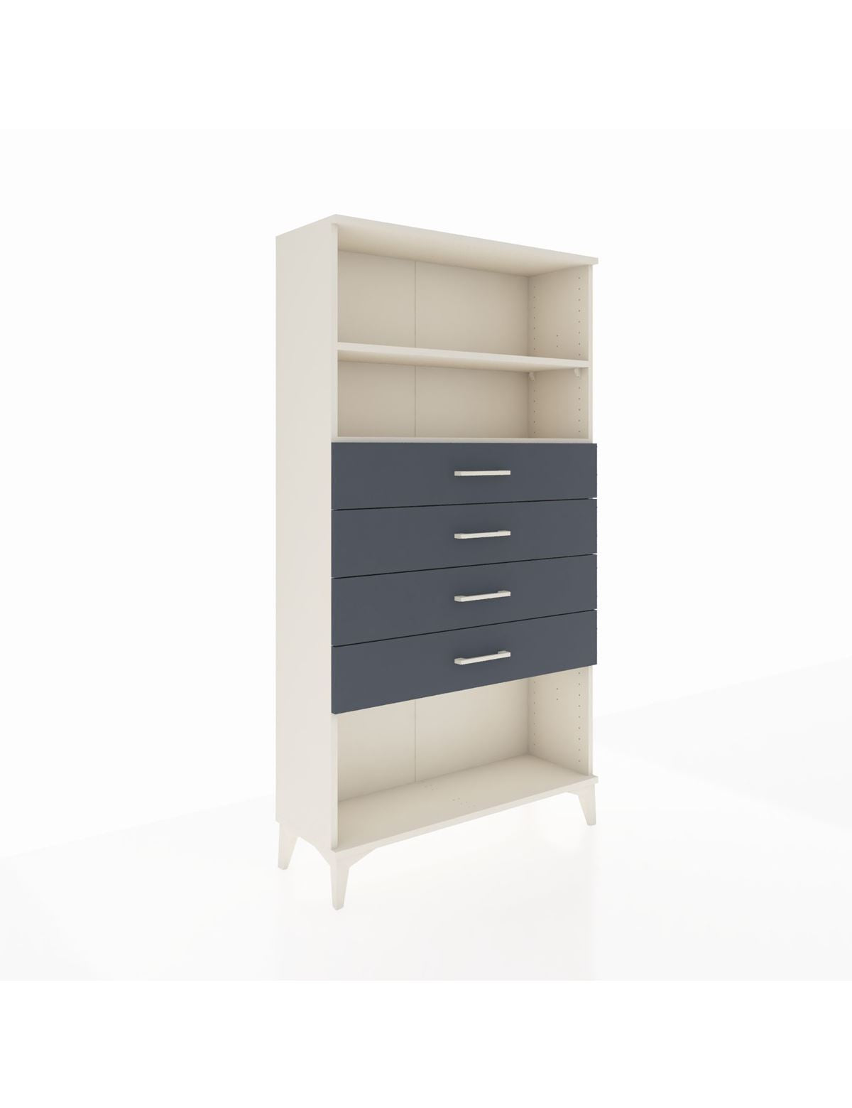 Arges Dolap 2 Raflı 4 Çekmeceli 88x30x163 Aytaşı-Antrasit