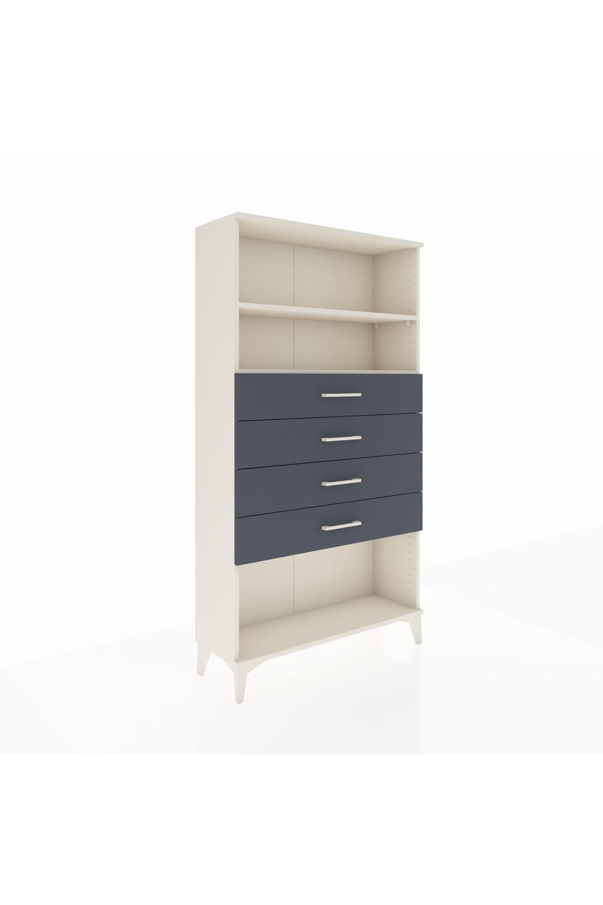 Arges Dolap 2 Raflı 4 Çekmeceli 88x30x163 Aytaşı-Antrasit