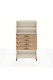 Arges Dolap 2 Raflı 4 Çekmeceli 88x30x163 Aytaşı-Çam