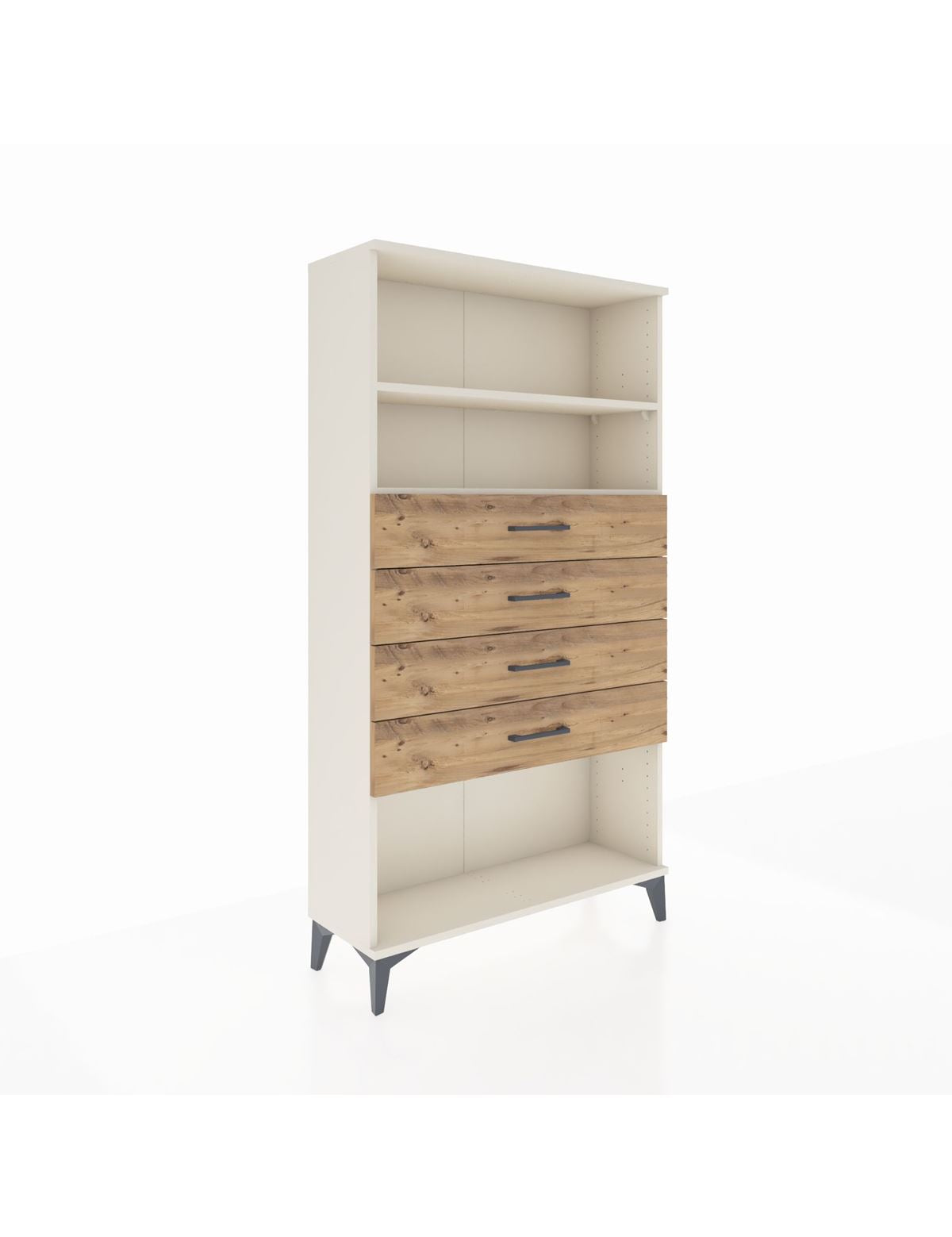 Arges Dolap 2 Raflı 4 Çekmeceli 88x30x163 Aytaşı-Çam