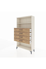 Arges Dolap 2 Raflı 4 Çekmeceli 88x30x163 Aytaşı-Çam