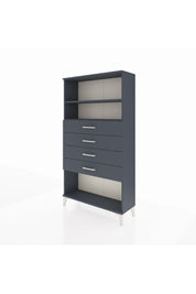 Arges Dolap 2 Raflı 4 Çekmeceli 88x30x163 Antrasit-Antrasit