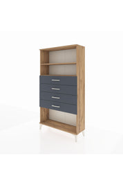 Arges Dolap 2 Raflı 4 Çekmeceli 88x30x163 Çam-Antrasit