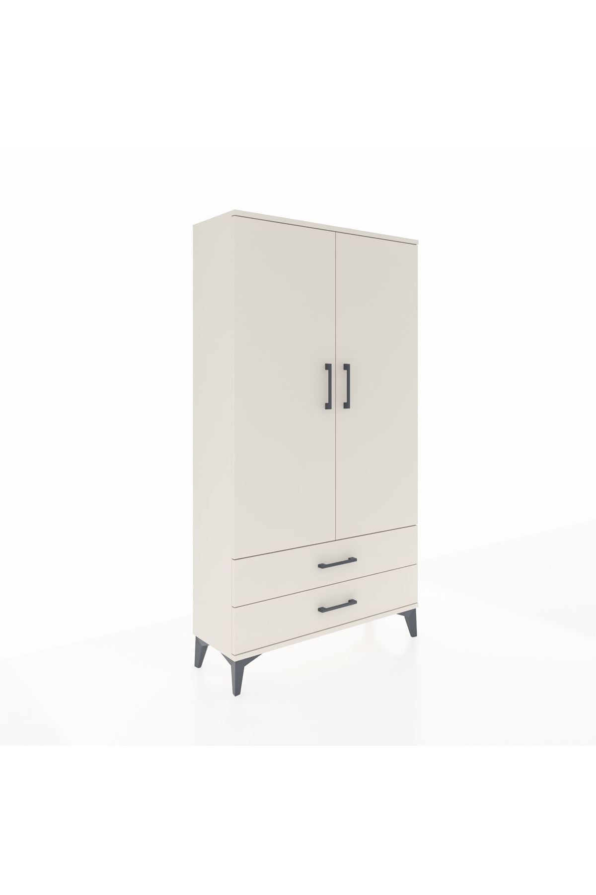 Arges Dolap 3 Raflı 2 Çekmeceli 2 Kapaklı 88x30x163 Aytaşı-Aytaşı