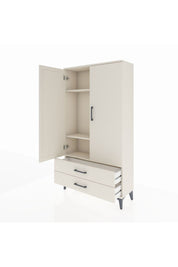 Arges Dolap 3 Raflı 2 Çekmeceli 2 Kapaklı 88x30x163 Aytaşı-Aytaşı