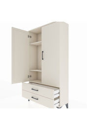 Arges Dolap 3 Raflı 2 Çekmeceli 2 Kapaklı 88x30x163 Aytaşı-Aytaşı