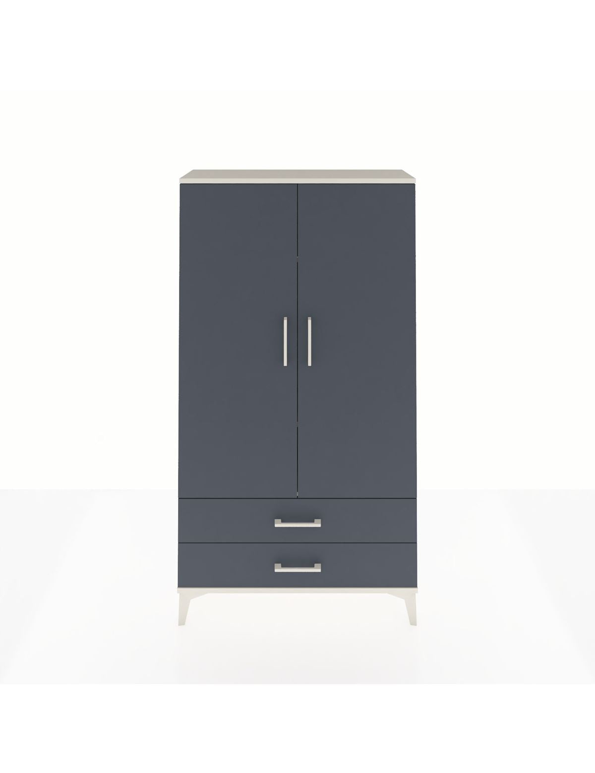 Arges Dolap 3 Raflı 2 Çekmeceli 2 Kapaklı 88x30x163 Aytaşı-Antrasit