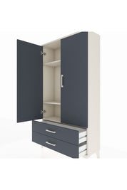 Arges Dolap 3 Raflı 2 Çekmeceli 2 Kapaklı 88x30x163 Aytaşı-Antrasit