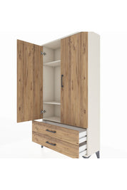 Arges Dolap 3 Raflı 2 Çekmeceli 2 Kapaklı 88x30x163 Aytaşı-Çam