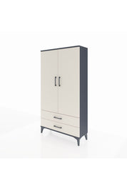 Arges Dolap 3 Raflı 2 Çekmeceli 2 Kapaklı 88x30x163 Antrasit-Aytaşı