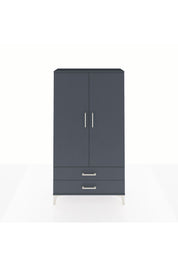 Arges Dolap 3 Raflı 2 Çekmeceli 2 Kapaklı 88x30x163 Antrasit-Antrasit