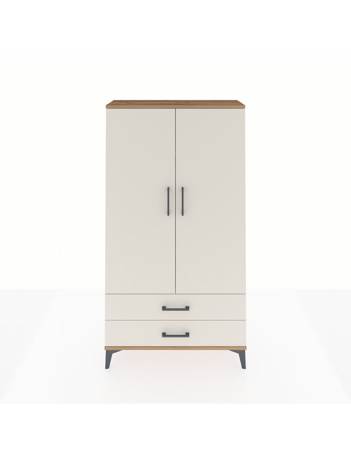 Arges Dolap 3 Raflı 2 Çekmeceli 2 Kapaklı 88x30x163 Çam-Aytaşı