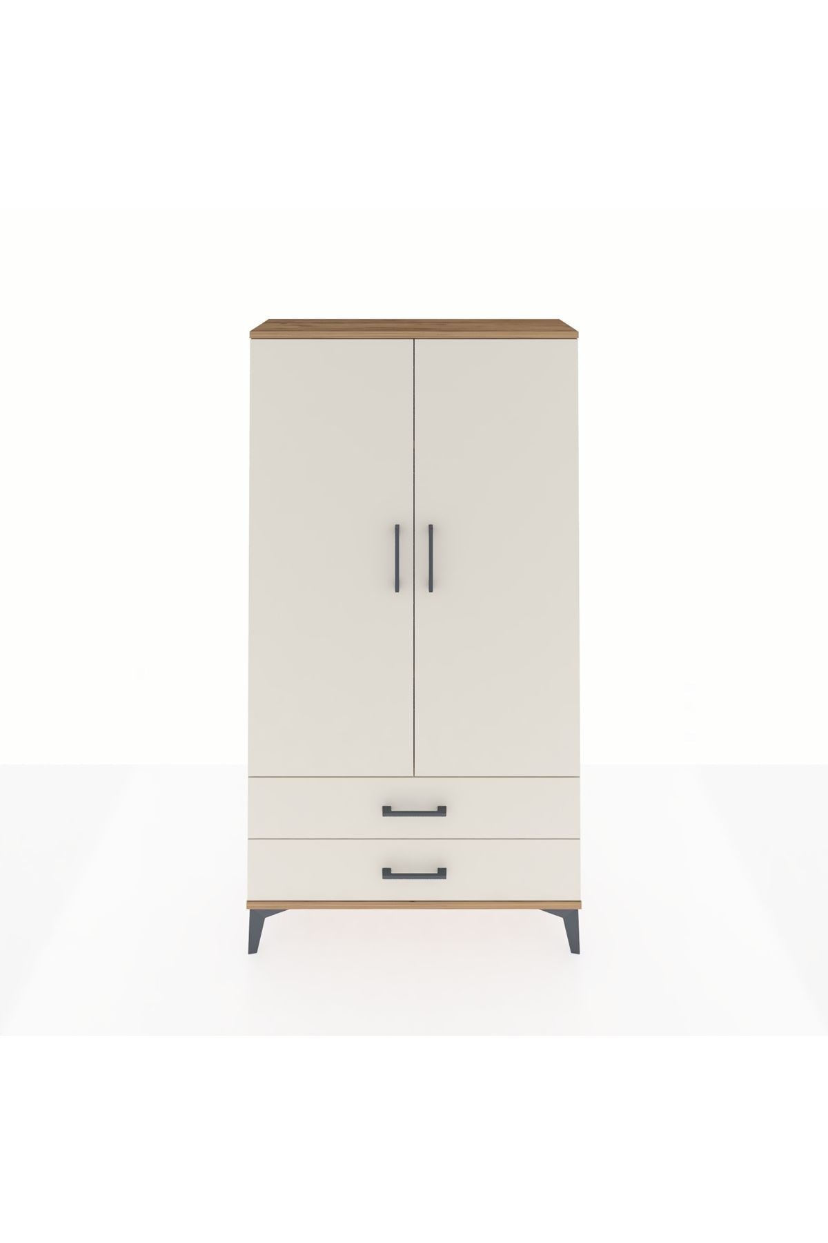 Arges Dolap 3 Raflı 2 Çekmeceli 2 Kapaklı 88x30x163 Çam-Aytaşı