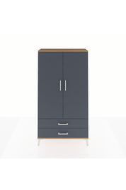 Arges Dolap 3 Raflı 2 Çekmeceli 2 Kapaklı 88x30x163 Çam-Antrasit