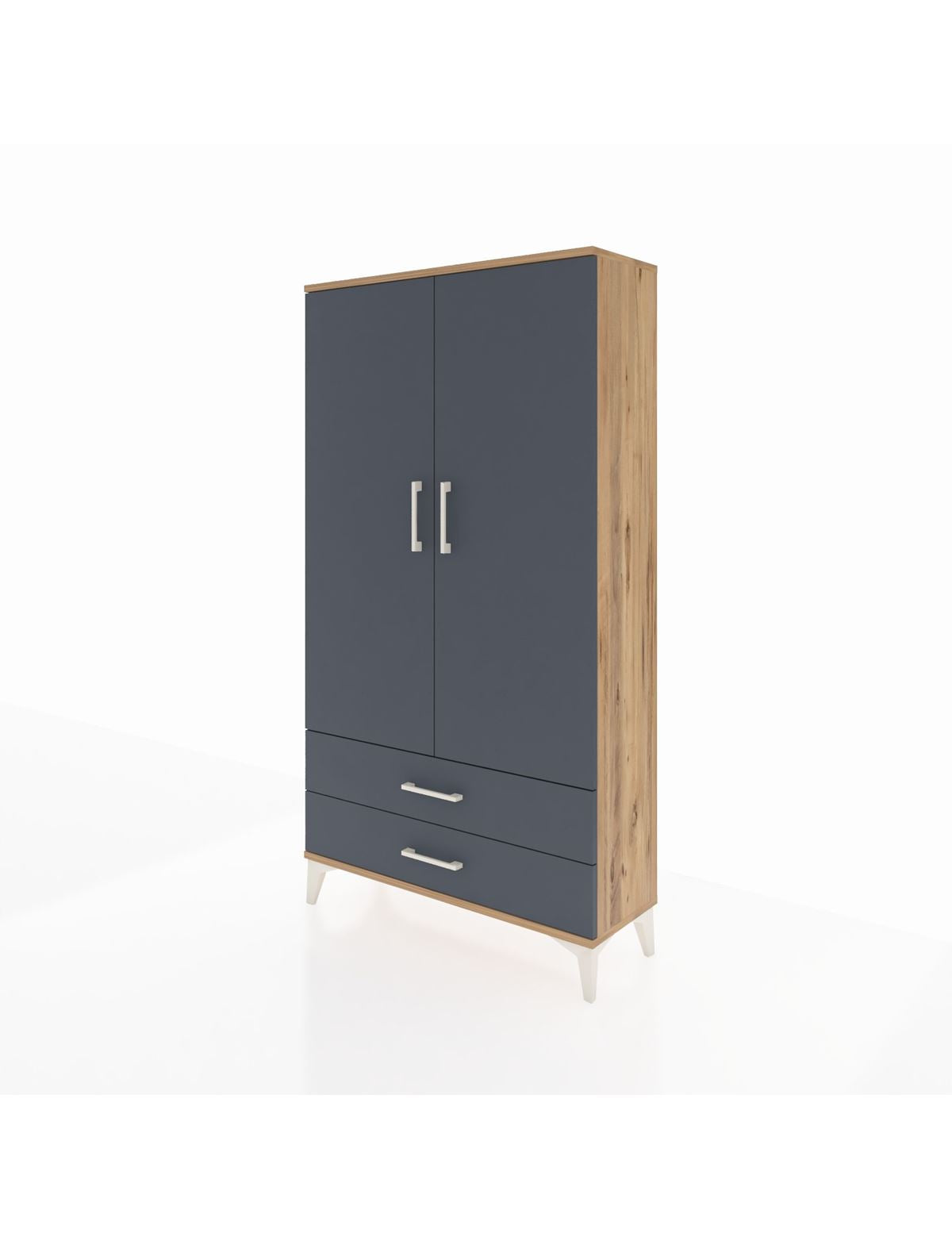 Arges Dolap 3 Raflı 2 Çekmeceli 2 Kapaklı 88x30x163 - S21M061V8A