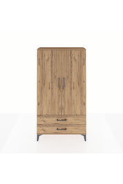 Arges Dolap 3 Raflı 2 Çekmeceli 2 Kapaklı 88x30x163 Çam-Çam