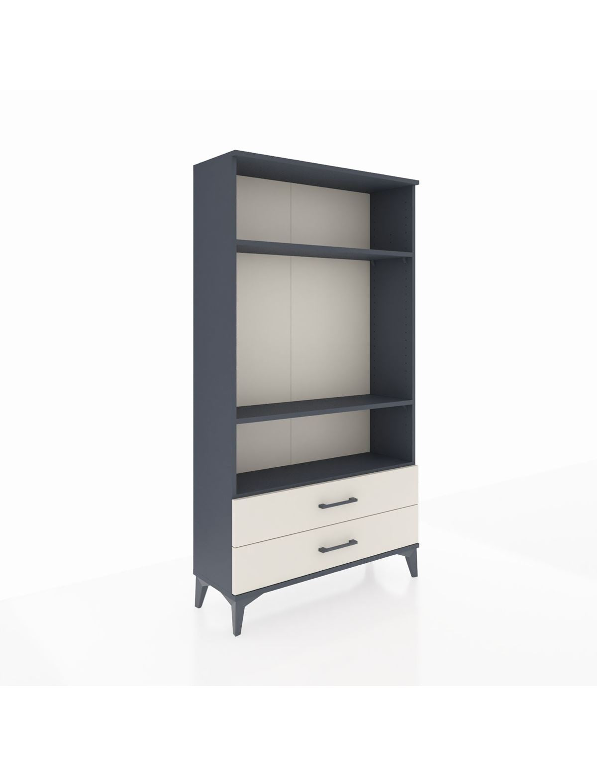 Arges Dolap 3 Raflı 2 Çekmeceli 88x30x163 Antrasit-Aytaşı