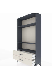Arges Dolap 3 Raflı 2 Çekmeceli 88x30x163 Antrasit-Aytaşı