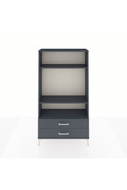 Arges Dolap 3 Raflı 2 Çekmeceli 88x30x163 Antrasit-Antrasit