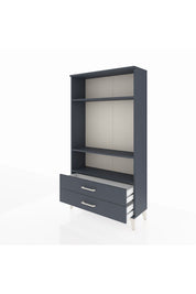 Arges Dolap 3 Raflı 2 Çekmeceli 88x30x163 Antrasit-Antrasit