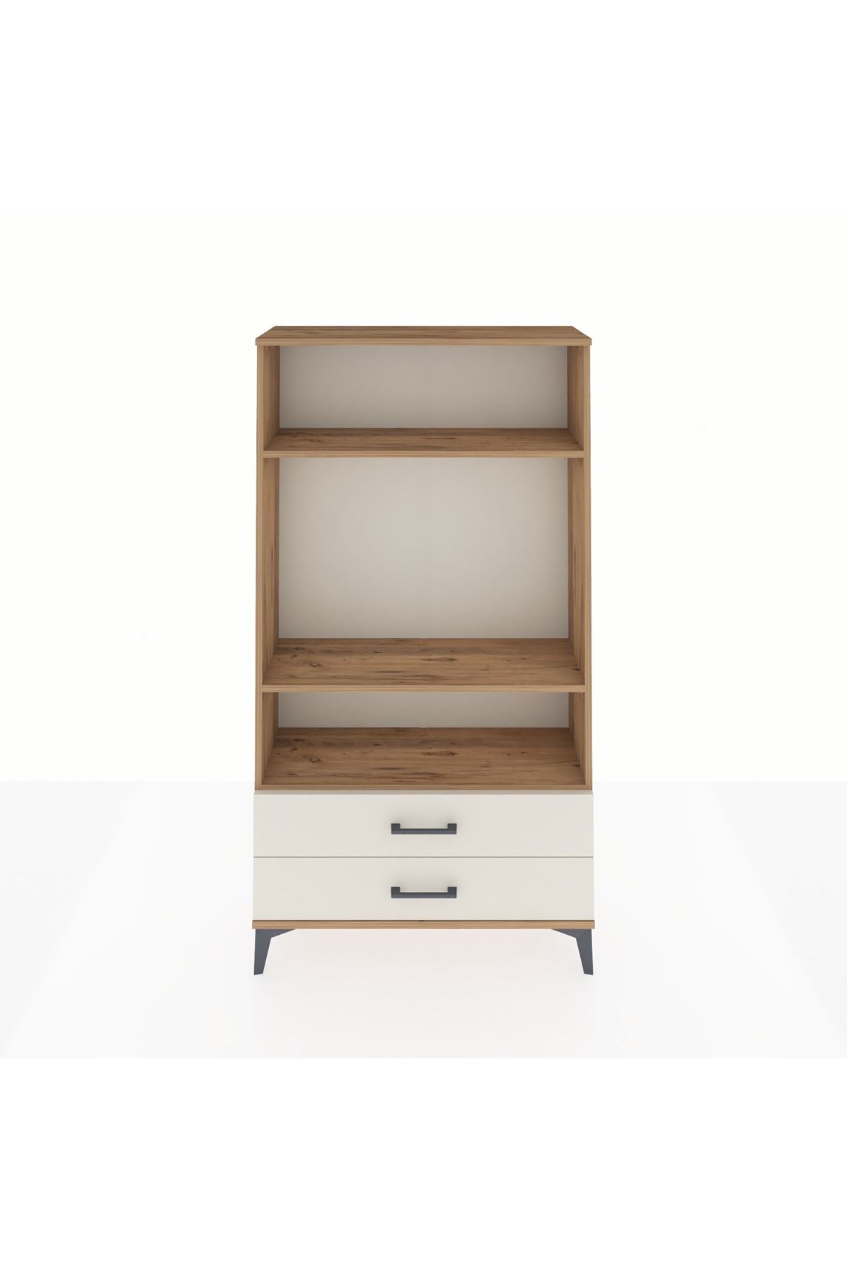 Arges Dolap 3 Raflı 2 Çekmeceli 88x30x163 Çam-Aytaşı