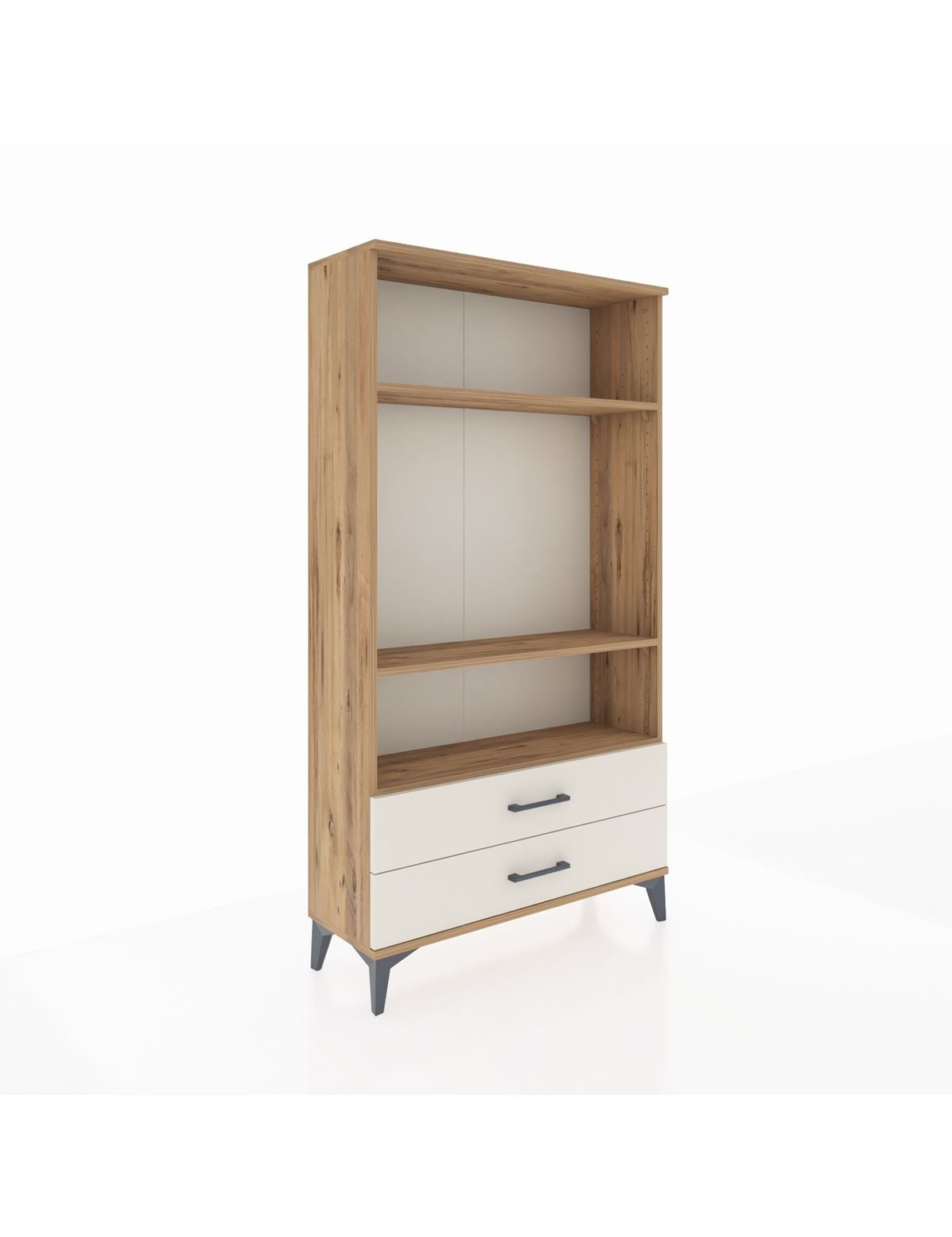 Arges Dolap 3 Raflı 2 Çekmeceli 88x30x163 Çam-Aytaşı