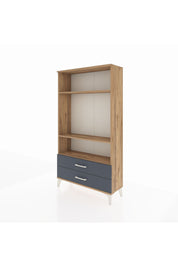 Arges Dolap 3 Raflı 2 Çekmeceli 88x30x163 Çam-Antrasit