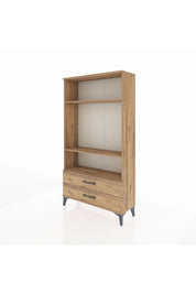 Arges Dolap 3 Raflı 2 Çekmeceli 88x30x163 Çam-Çam