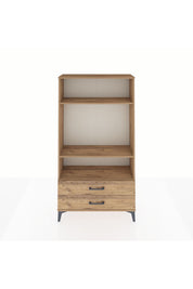 Arges Dolap 3 Raflı 2 Çekmeceli 88x30x163 Çam-Çam