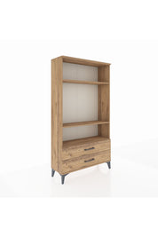 Arges Dolap 3 Raflı 2 Çekmeceli 88x30x163 Çam-Çam