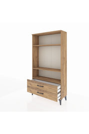 Arges Dolap 3 Raflı 2 Çekmeceli 88x30x163 Çam-Çam