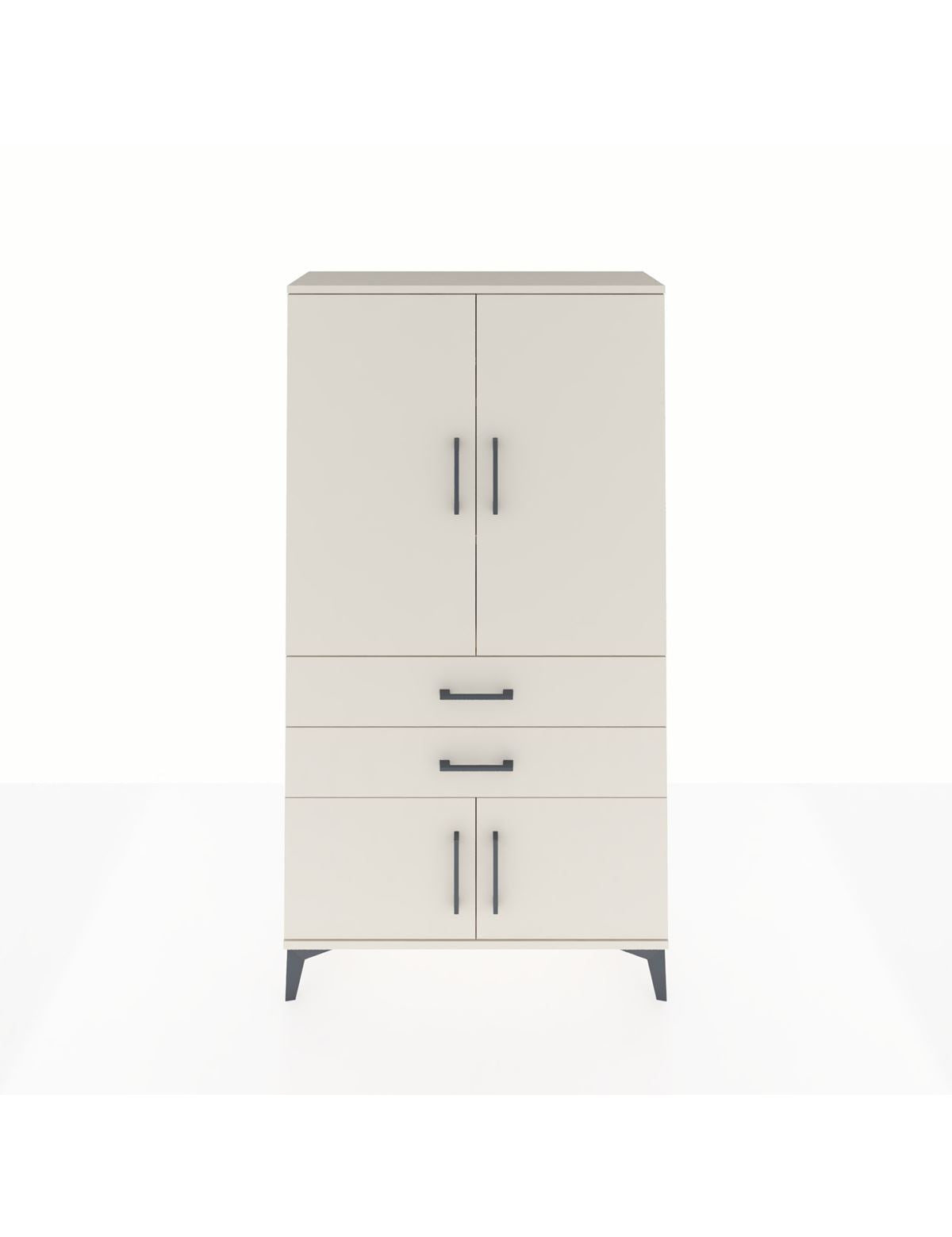 Arges Dolap 3 Raflı 2 Çekmeceli 4 Kapaklı 88x30x163 Aytaşı-Aytaşı