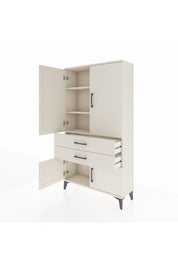 Arges Dolap 3 Raflı 2 Çekmeceli 4 Kapaklı 88x30x163 Aytaşı-Aytaşı