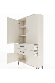 Arges Dolap 3 Raflı 2 Çekmeceli 4 Kapaklı 88x30x163 Aytaşı-Aytaşı