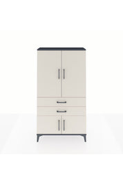 Arges Dolap 3 Raflı 2 Çekmeceli 4 Kapaklı 88x30x163 Antrasit-Aytaşı