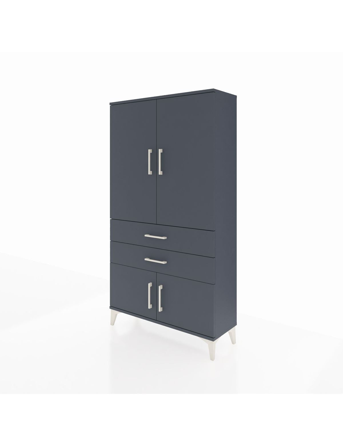 Arges Dolap 3 Raflı 2 Çekmeceli 4 Kapaklı 88x30x163 - S21M063V5A