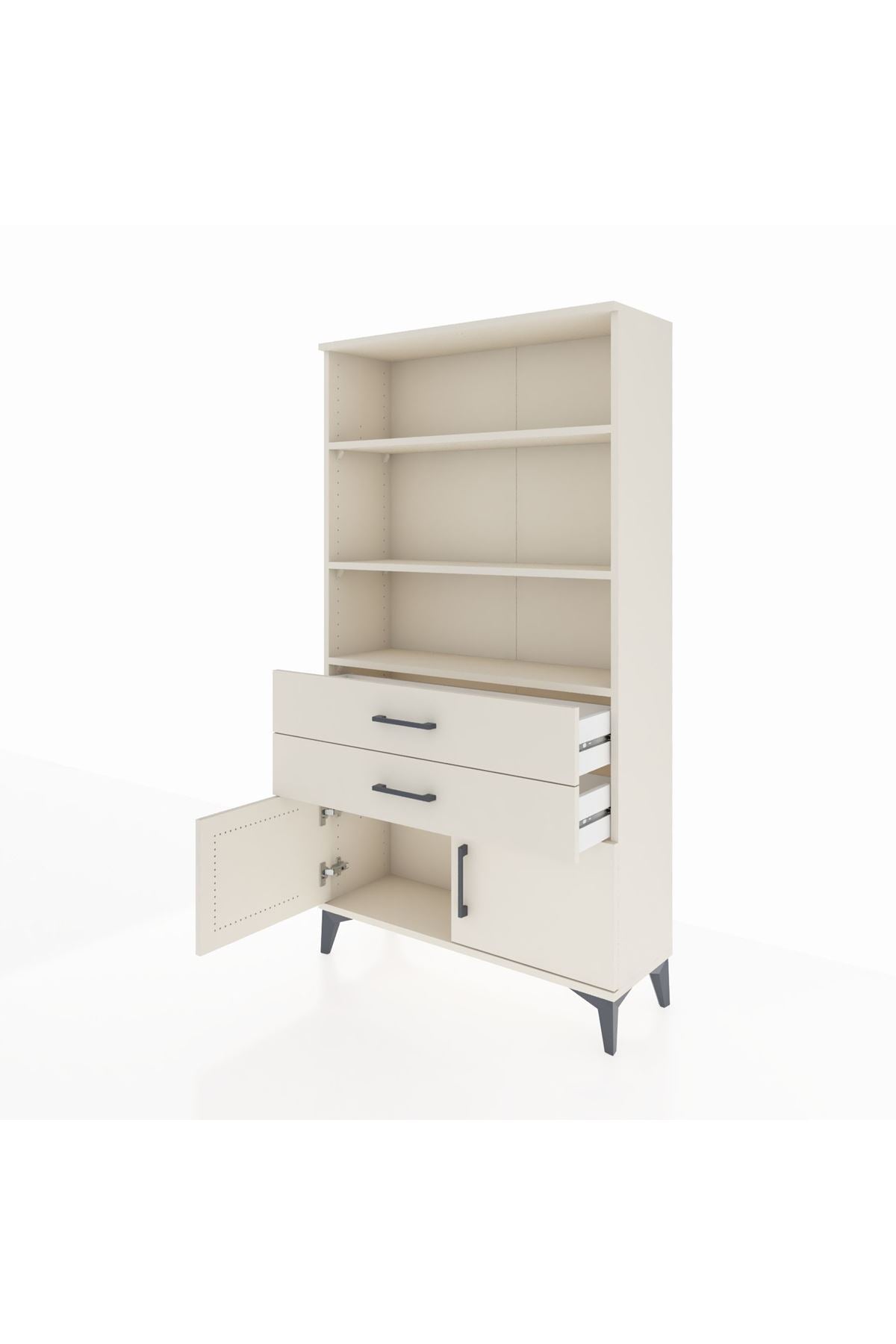 Arges Dolap 3 Raflı 2 Çekmeceli 2 Kapaklı 88x30x163 Aytaşı-Aytaşı