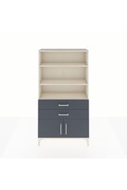 Arges Dolap 3 Raflı 2 Çekmeceli 2 Kapaklı 88x30x163 Aytaşı-Antrasit