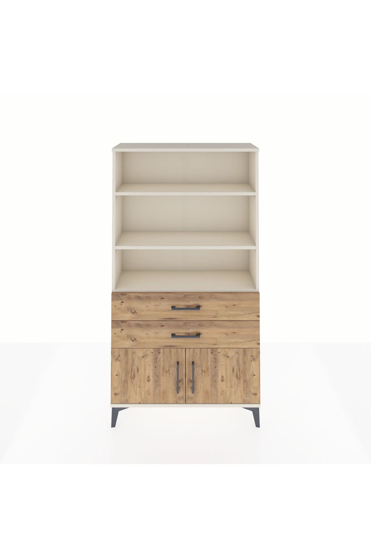 Arges Dolap 3 Raflı 2 Çekmeceli 2 Kapaklı 88x30x163 Aytaşı-Çam