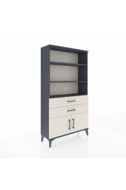 Arges Dolap 3 Raflı 2 Çekmeceli 2 Kapaklı 88x30x163 Antrasit-Aytaşı