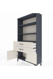 Arges Dolap 3 Raflı 2 Çekmeceli 2 Kapaklı 88x30x163 Antrasit-Aytaşı